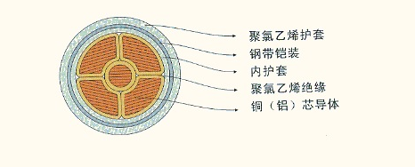 聚氯乙烯绝缘及护套五芯电力电缆